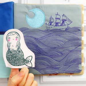 Libro de tela de Sirenita clothbook little mermaid handmade hecho a mano